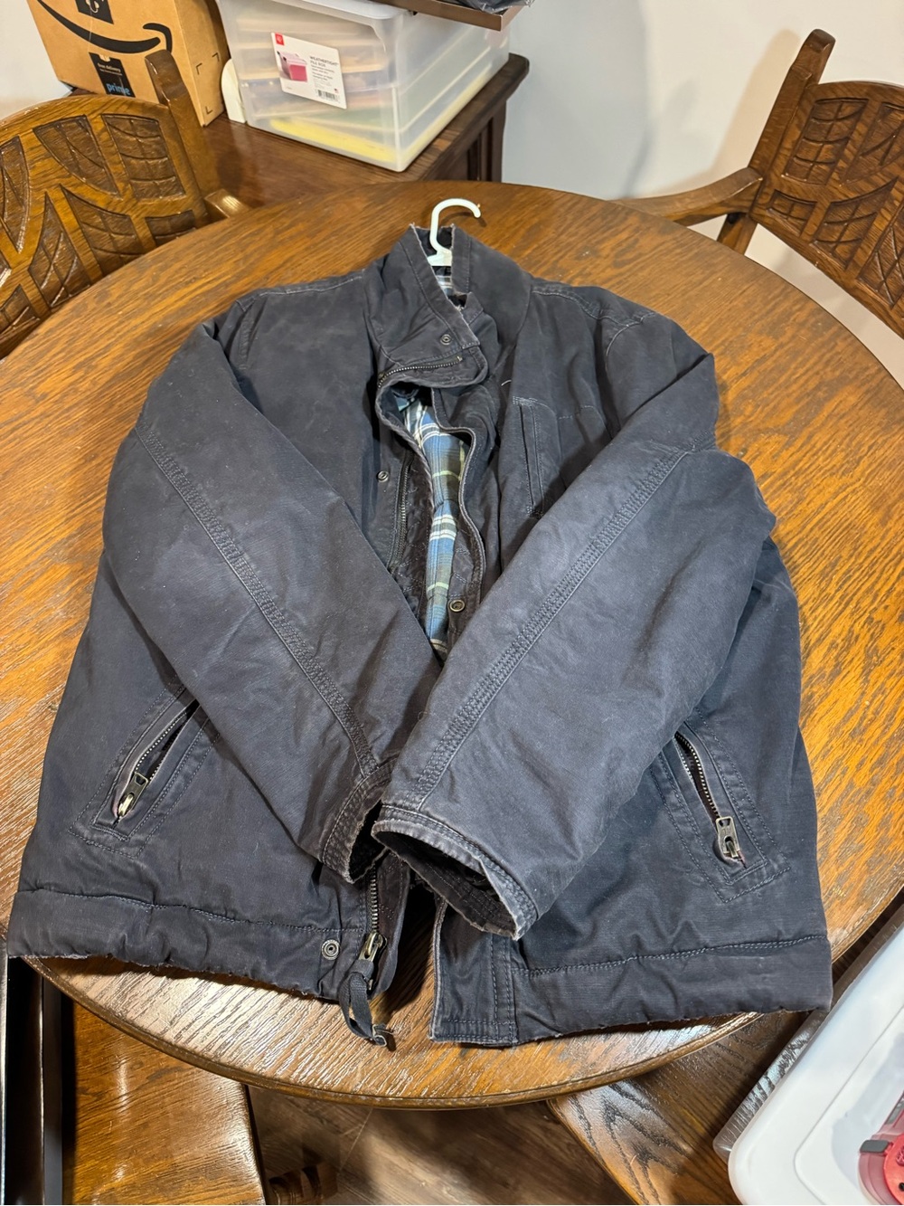 American Eagle Outfitters Men's Dark Blue workwear jacket